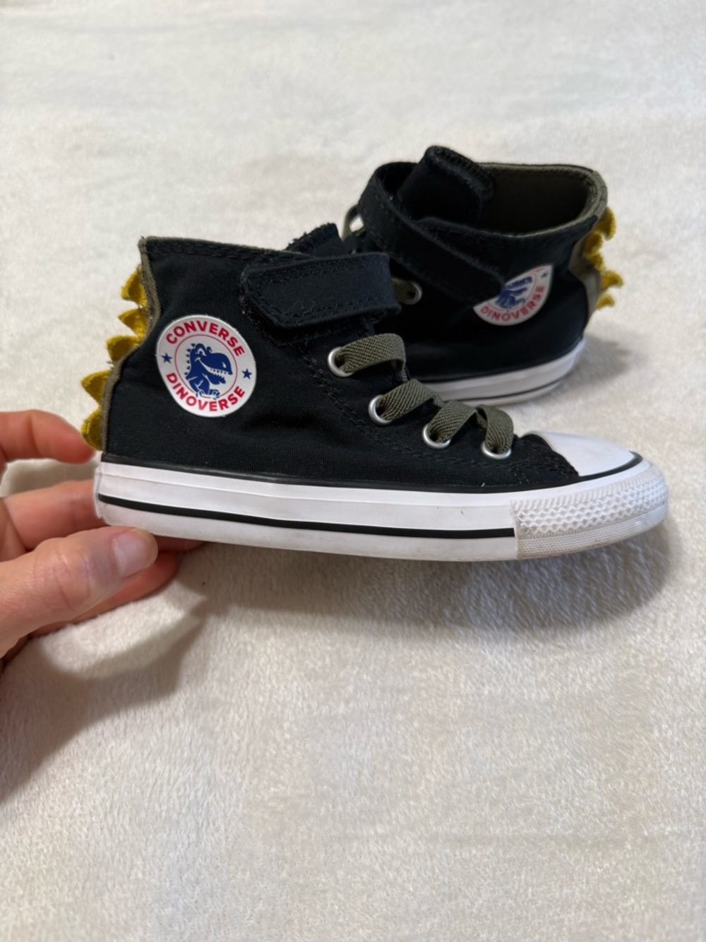 Converse Black & Yellow Dinovese Kids High-Top Sneakers